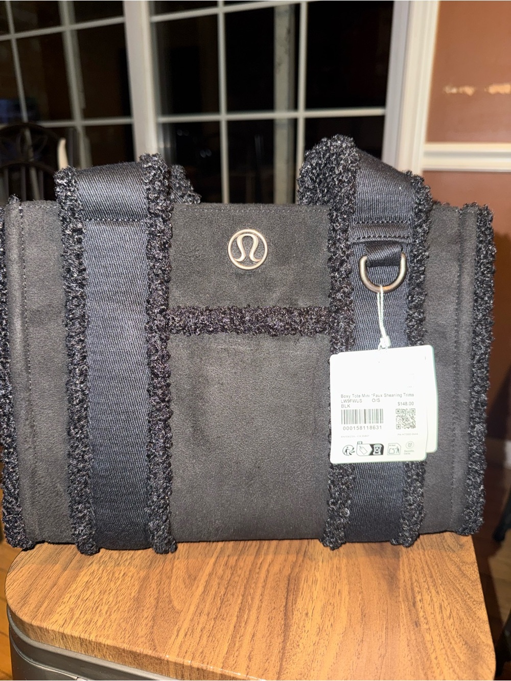 Lululemon Boxy Tote Bag Mini Faux Shearling Trims
